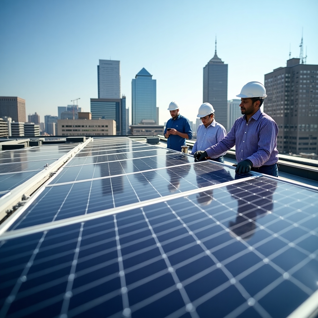Instalación fotovoltaica en edificio comercial