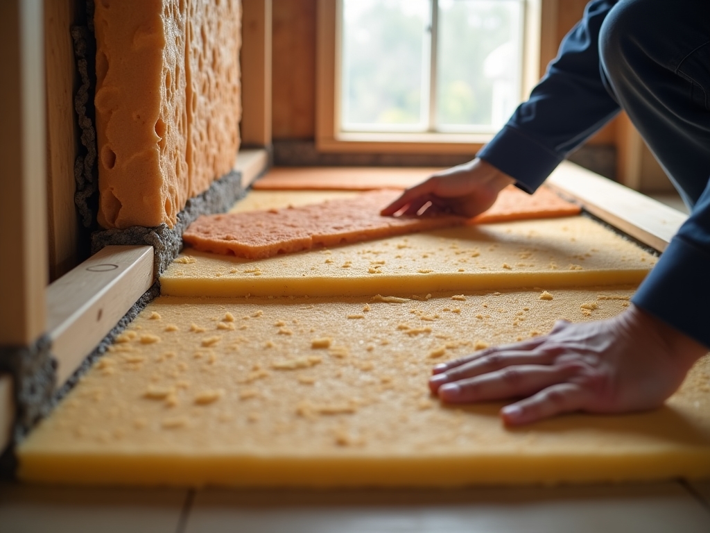 Instalación de aislamiento térmico en edificio residencial